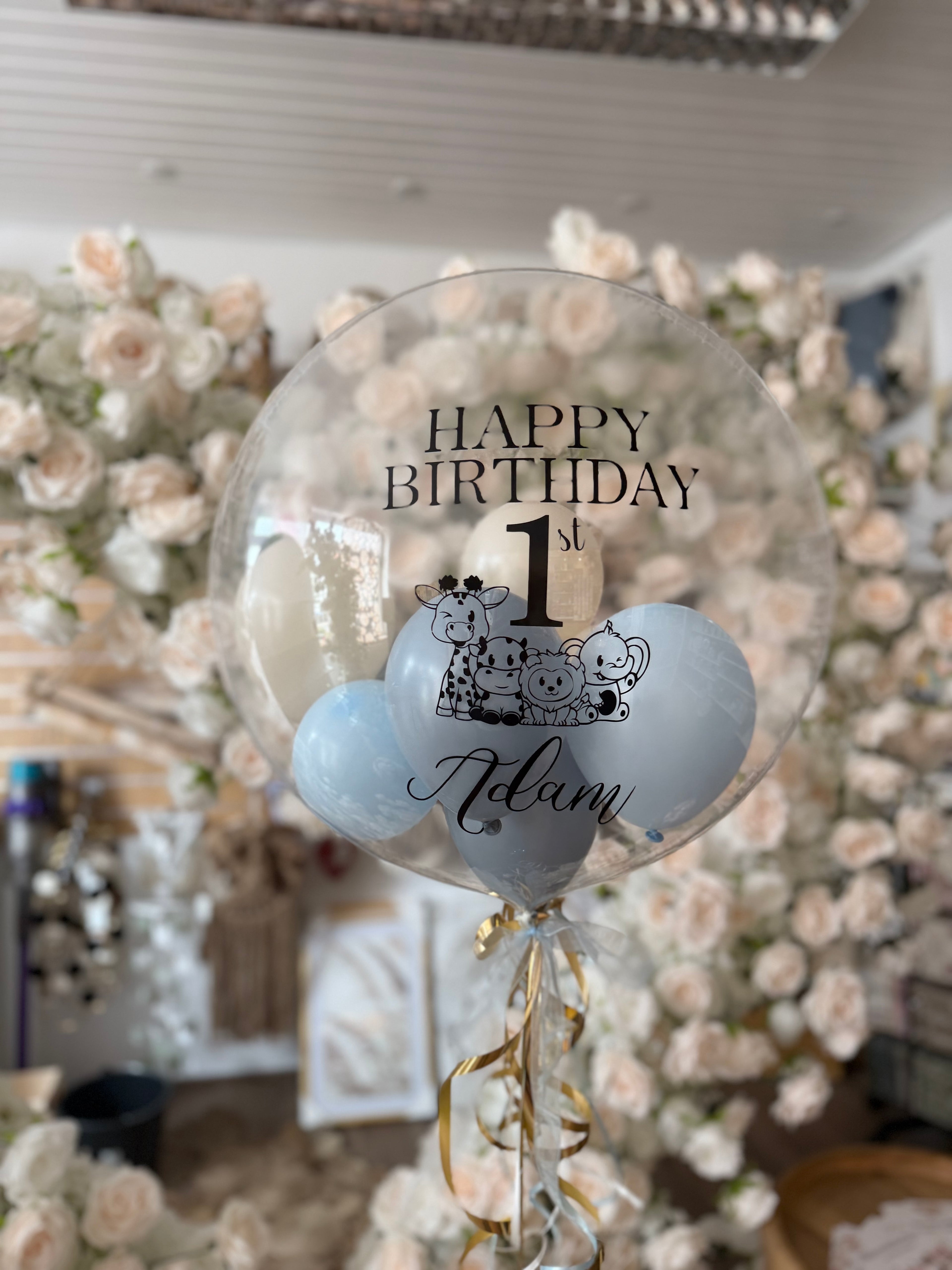 Bubble Ballon – Personalisiert „Happy Birthday“